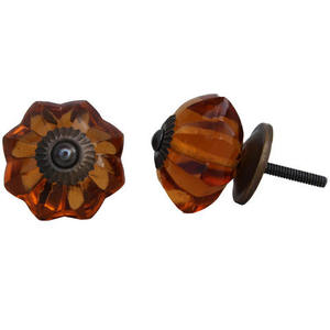 Bouton de porte en céramique blanche avec motif coeur bleu pour armoires tiroirs et armoires Poignée de meuble élégante tire décor à la maison - Product Image 3