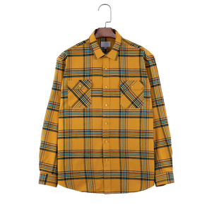 High Street <b>Men's</b> Plus Size Long Sleeve Flannel <b>Shirts</b> 100% Cotton Quick Dry Breathable Single <b>Pocket</b> Warm Casual Work Custom - Product Image 1