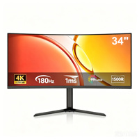 Moniteur de jeu ergonomique 34 pouces 144 Hz IPS, rapport d'affichage 21:9, résolution 3440x1440, temps de réponse de 1 ms, 99 % sRGB, réglable en hauteur