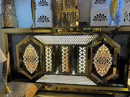 โลหะปกติไม้ Surya ศิลปะสแตนเลสกษัตริย์สีขาวและสีทอง - Product Image 2