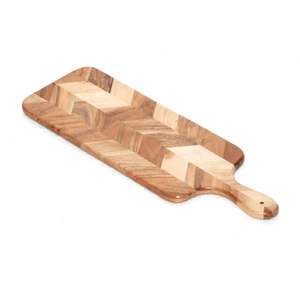 Tabla de cortar de madera de acacia pequeña personalizada hecha a mano estilo cuerno pulido para queso tabla de cortar de amor único - Product Image 5