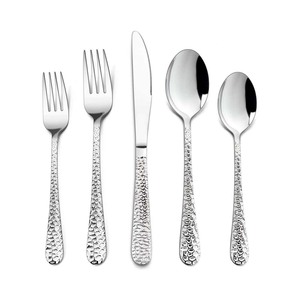 Vente en gros robuste de couverts en acier inoxydable de fabricant indien service de couverts de dîner plaqué or avec poignée plate - Product Image 3