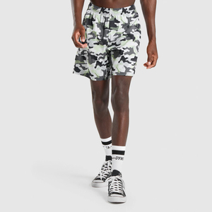 กางเกงว่ายน้ำขาสั้นผู้ชายผ้าโพลีเอสเตอร์เอวยางยืดแห้งเร็วระบายอากาศได้ดีพิมพ์โลโก้ตามสั่ง - Product Image 6