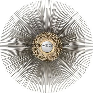 Cadre de miroir mural moderne en métal antique avec un mélange d'éléments vintage et contemporains pour un style polyvalent - Product Image 5