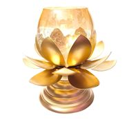 Porte-bougie de Noël indien en acier inoxydable, décoration d'intérieur, support de bougie chauffe-plat antique, fait main, écologique, doré, vente en gros