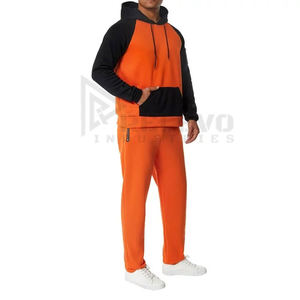 Nouvel ensemble de survêtement deux pièces oversize en coton imprimé pour homme - Haute qualité, sport et décontracté - Product Image 4