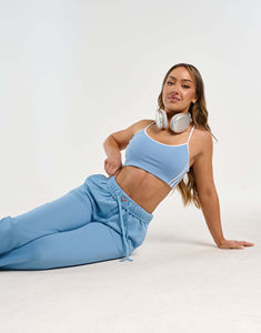 Ensemble de yoga sans couture personnalisé pour femmes, 2 pièces, tenue de sport pour la gym, vêtements de fitness grande taille, hauts d'entraînement à motif uni - Product Image 2