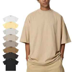 2025 nuevo diseño verano 300g Sand Blast impresión Digital peso pesado transpirable Boxy Drop Shoulder deportes Streetwear camisetas para hombres - Product Image 1