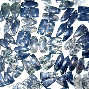 Par de piedras preciosas sueltas de cabujón de ágata musgo natural, mezcla de forma y tamaño, par de piedras preciosas de ágata musgo para uso en la fabricación de joyas - Product Image 5