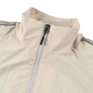Chaqueta cortavientos impermeable de nailon OEM de alta calidad para hombre, transpirable, con capucha, informal, con cremallera, talla grande, color contrastante, Verano - Product Image 6