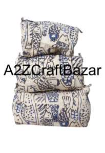 Sac de plage à grande capacité, de qualité supérieure, matelassé, 100 % coton, bohème, portable, pour femme, imprimé floral, sac à cosmétiques - Product Image 2