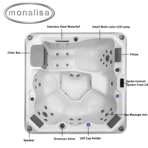Bain à remous extérieur - Ensemble tout inclus avec <span class=keywords><strong>spa</strong></span>, marches, couverture isolante, tapis et kit de démarrage chimique. - Product Image 2