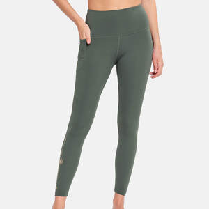 Leggings de yoga pour femmes 2025 de haute qualité, motif uni, respirants, écologiques, taille élastique, impression personnalisée, faible MOQ - Product Image 1