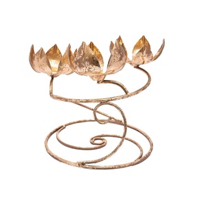 Bougeoir votif en métal supporté par fosse en verre de 34x17x17 cm pour la décoration de la maison pour l'éclairage festif de la lanterne de Noël - Product Image 3