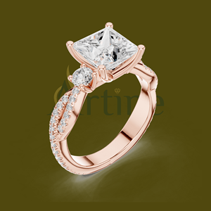 Anillo de amor de oro de 18 quilates para celebración de aniversario - Product Image 1