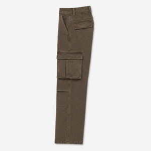 Pantalon cargo en toile de coton pour homme, coupe droite, taille mi-haute, anti-plis, respirant, multi-poches, OEM, streetwear, effet délavé vintage - Product Image 6