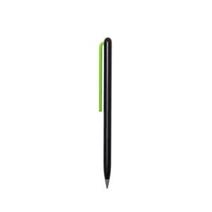 قلم رصاص من الألومنيوم بتصميم جديد مصنوع في إيطاليا مع مشبك أخضر ملفوف وشعار مخصص مثالي للهدايا الترويجية