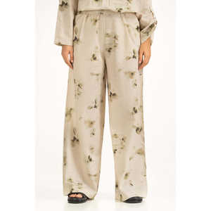 Pantalones de Crepé de Corte Regular WM-COD-SS25-374B con Decoración Estampada - Product Image 2