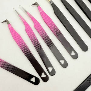 Professional Durable Anti-Static A+ Grade Quality Stainless Steel Slant Tip Bottom Design Tweezers with Customizable Options - Product Image 1