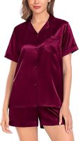 Ensemble de pyjamas en satin pour homme, 100% coton, grande taille, manches courtes, chemise boutonnée en soie, deux pièces, thermique, séchage rapide