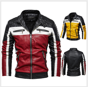 Recién llegado, chaqueta de cuero de motorista clásica para hombre, chaqueta de cuero totalmente personalizada de piel de oveja Original 100% - Product Image 1