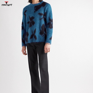 Pull en laine/cachemire pour homme, personnalisable avec logo, respirant, arrivée hiver 2024, tricotage personnalisé sur le devant, séchage rapide, anti-froissement, vente en gros - Product Image 3