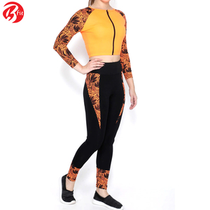 Ropa deportiva de gimnasio de manga larga con estilo para mujer, recién llegado, conjunto de Yoga para entrenamiento de otoño, patrón de ropa deportiva, opciones de talla grande - Product Image 3