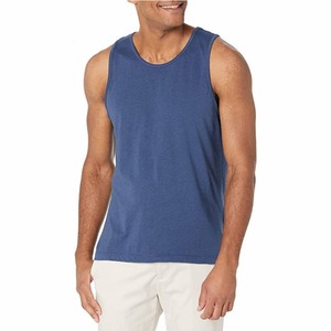 Ropa de gimnasio Ropa Hombres Camisetas sin mangas Logotipo personalizado Algodón Poliéster Color sólido Camiseta sin mangas básica para hombres - Product Image 1