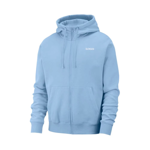 เสื้อสเวตเตอร์มีฮู้ดสำหรับผู้ชายเสื้อสเวตเตอร์แบบรูดซิปมีกระเป๋าสองกระเป๋าเนื้อผ้าคอตตอนผสมมีฮู้ดออกแบบโลโก้ได้ตามที่ต้องการ - Product Image 5