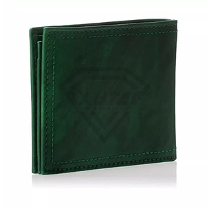 Portefeuilles courts en cuir véritable personnalisés de la meilleure qualité faits à la main avec fermeture à bouton imprimé prix de gros - Product Image 2