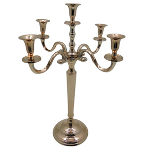 Handmade Classic Style Metal 3-Arm Candle Stand with Grey Stone Holder for Christmas Home & Living <b>Room</b> Wedding Decorations - Product Image 6