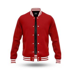 Chaqueta universitaria transpirable con soporte de manga de cuero de lana de primera calidad personalizada OEM Letterman para deportes universitarios ropa de calle de invierno logotipo frontal - Product Image 6