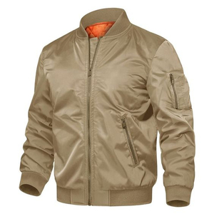 Chaquetas de bombardero en blanco para hombre 2025, chaquetas de satén de seda con cremallera y logotipo propio OEM, chaqueta universitaria Unisex de otoño para hombre con servicio OEM - Product Image 6