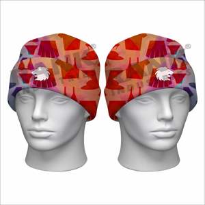 หมวกบีนนี่แบบซับลิเมชั่น ผลิตในปากีสถาน ปี 2025 หมวกบีนนี่แบบจาการ์ด หมวกบีนนี่ทำจากผ้าขนสัตว์และผ้าฝ้าย - Product Image 3