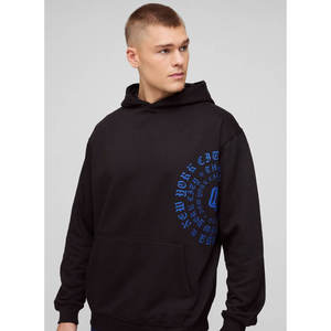 ชุดวอร์มมีฮู้ดของผู้ชายเสื้อฮู้ดแบบรูดซิปเต็มตัวทำจากผ้าฝ้าย100เปอร์เซ็นพร้อมพิมพ์พัฟดีไซน์ขนาดพิเศษ - Product Image 4