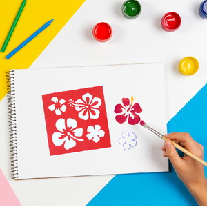 Ensemble de pochoirs à dessin réutilisables en PET, modèles de fleurs pour la marquage de cartes - Product Image 2