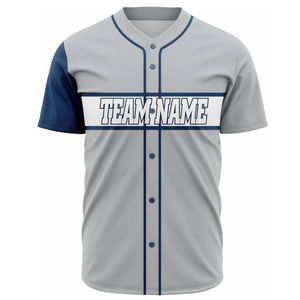Camisetas de Béisbol Personalizadas al por Mayor, Transpirables, 100% Poliéster, Impresión por Transferencia de Calor, Logotipo y Número Bordados Retro - Product Image 3