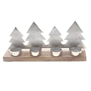 ชุดเชิงเทียนรูปตัวทีทำจากโลหะสำหรับ2024คริสต์มาสพร้อมฐานหินอ่อนไม้ตกแต่งบ้านเทศกาลเชิงเทียนที่วางเทียน - Product Image 4