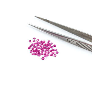 Natural Mozambique Untreated Ruby Calibrated <b>Rounds</b> 2mm & 3mm Faceted <b>Cushion</b> Cut Fine Quality Crystal Gemstone Red & Pink Color - Product Image 5