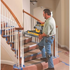 เครื่องเลื่อยตัดกระเบื้องแบบมีสายขนาด 10 นิ้ว ใช้ไฟฟ้า สำหรับงาน DIY อุตสาหกรรม ตัดองศาได้ 45 องศา ใช้ได้กับไม้ โลหะ และหิน - Product Image 5