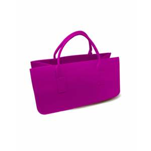 Modern Pink Felt Firewood Bag <b>Log</b> <b>Holder</b> Carrying Bag Durable Wood Material - Product Image 1