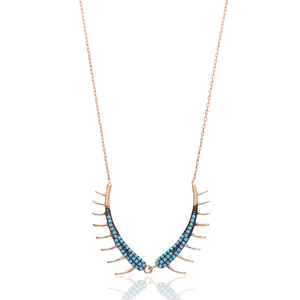 Archangel Design Turquoise Zircon Stone Shape Turkish Handmade Wholesale 925 Sterling Silver Jewelry - Product Image 1
