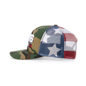 Casquette de camionneur personnalisée avec logo brodé en 3D et impression numérique Casquettes de camionneur Gorras Ri112 à 6 panneaux Casquettes de camouflage structurées - Product Image 2