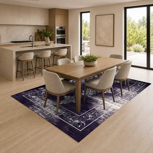 Tapis chenille antidérapant RUGS DEPOT LXDP-0896, multicolore, neutre, traditionnel, oriental, imprimé numériquement, lavable en machine, vente en gros - Product Image 4