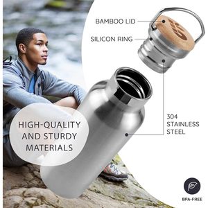 Bambaw Insulated Bottle 1000 Ml Stainless Steel Lead Free Water Bottle For Travel Outdoor Use - Product Image 2