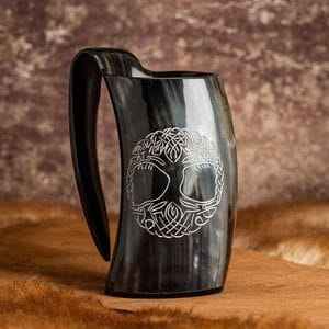 Taza de cuerno real medieval hecha a mano para manualidades naturales Ale-Ofertas al por mayor - Product Image 6