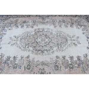 Tapis turc vintage 5,6x8,8 pi (171x269 cm), tapis marron à motifs floraux - Product Image 5