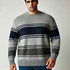 Ventes chaudes, services OEM ODM, vente en gros, logo personnalisé, jacquard, automne-hiver, pull en tricot personnalisé pour homme, taille plus, respirant, 100% - Product Image 4