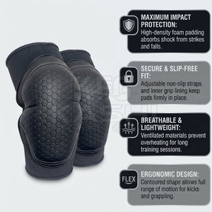 Heavy Duty Boxing <b>Knee</b> <b>Pad</b>-Lightweight Breathable Unisex Protection for Fitness Training Martial Arts & Athletic Performance - Product Image 3