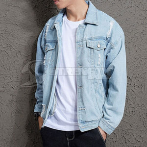 Chaqueta vaquera clásica 100% de algodón para hombre con diseño elegante Top de invierno Ropa de moda Venta caliente Chaqueta vaquera de marca Logotipo frontal - Product Image 2